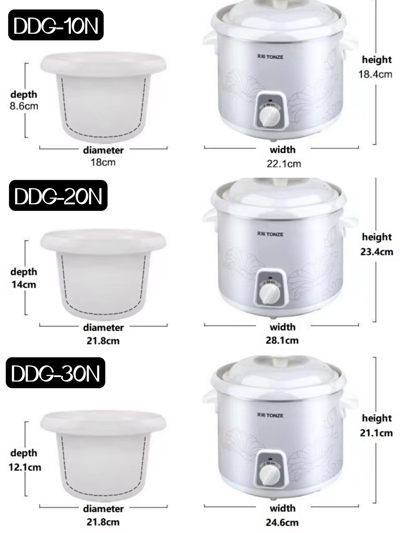 slow cooker（SIZE)