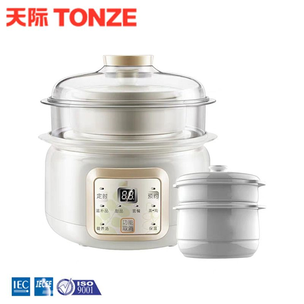 China TONZE Double Ceramic Pot 1.5L Portable Mini Automatic Stewing ...