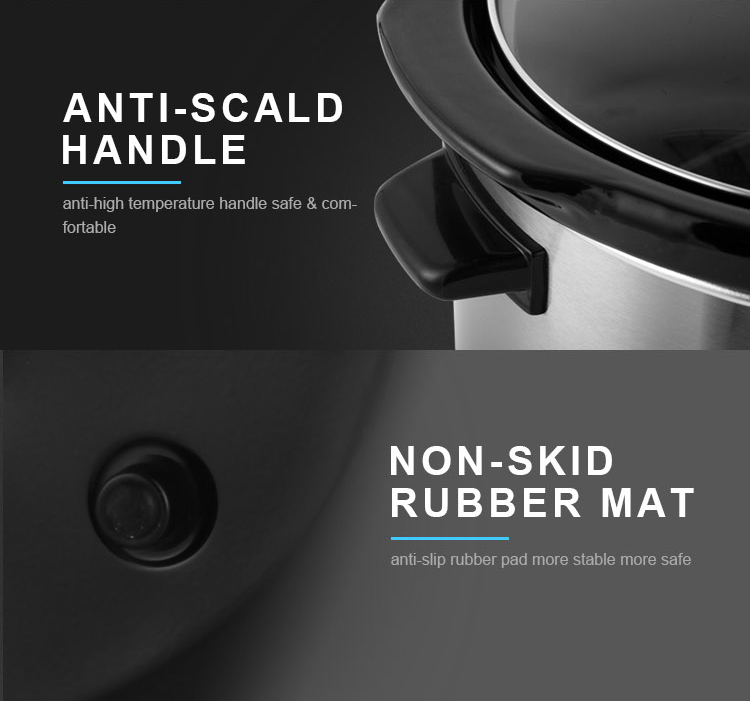 TONZE 3.5L Stainless Steel Black Clay Stewpot Digital Panel Heating & OEM Customization 04