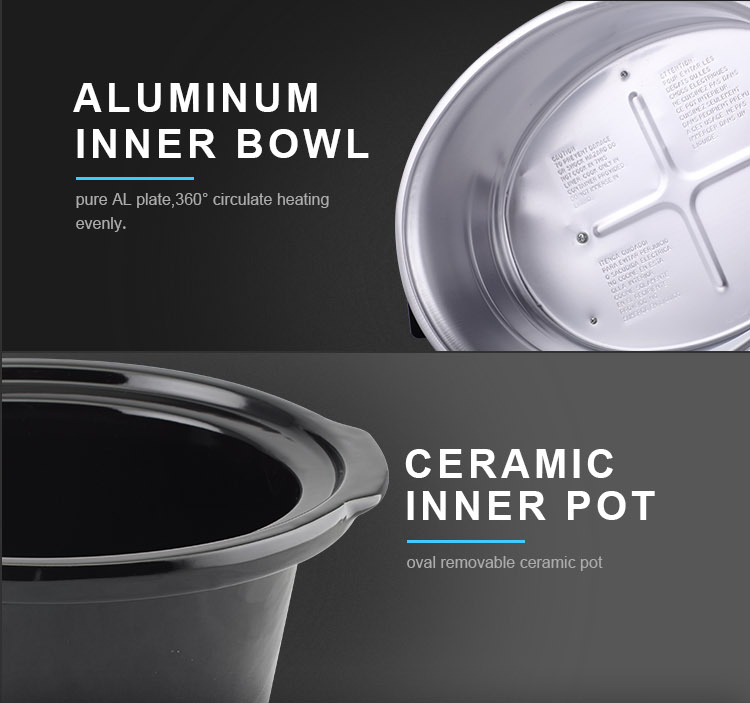 TONZE 3.5L Stainless Steel Black Clay Stewpot Digital Panel Heating & OEM Customization 05